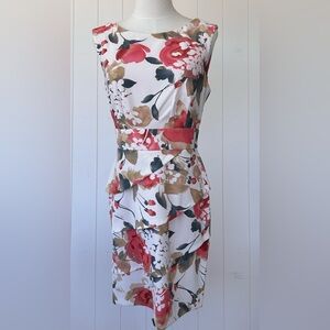 Connected Apparel Tailored Silhouette Floral‎ Dress Size 8